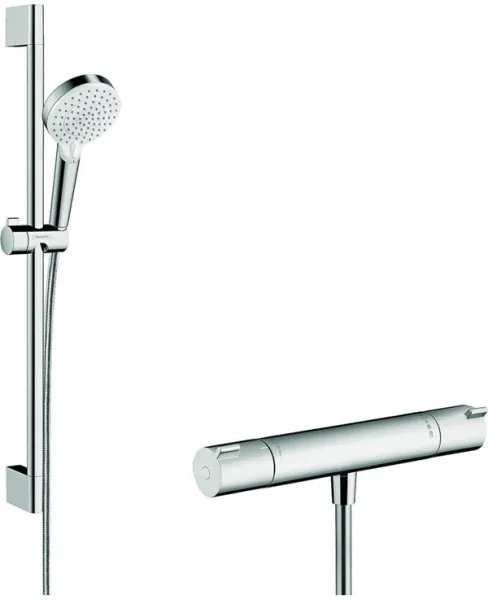 Hansgrohe Crometta Vario sprchová sada s termostatem Ecostat 1001 CL, bílá/chrom