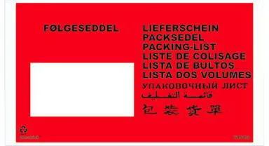 Docustick obálka na dodací list s potiskem 10 jazyků C65 225 mm x 122 mm