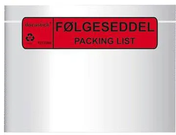 Docustick Standard kapsa na dodací list s potiskem C5 225 mm x 165 mm