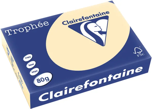 Q-connect Trophee kopírovací papír A4 80g pastelově žlutý