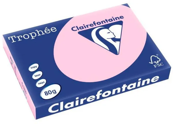 Q-connect Trophee kopírovací papír A3 80g pastelově růžový 500 listů