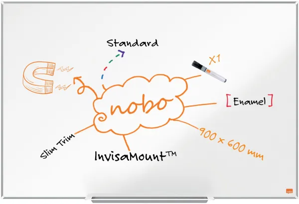 Nobo Impression Pro smaltovaný whiteboard 90x60cm bílý