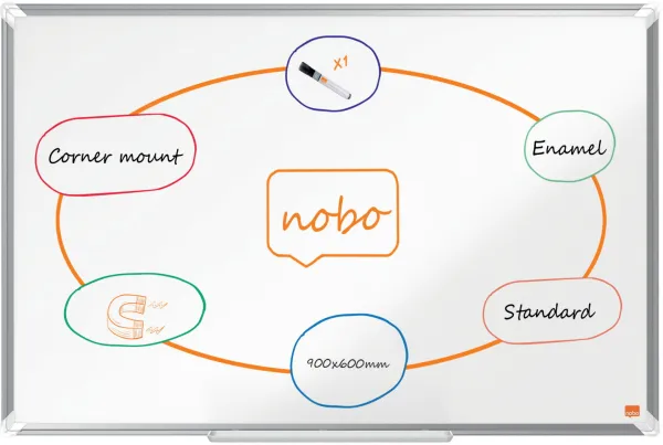 Nobo Premium Plus smaltovaný whiteboard 90x60cm bílý