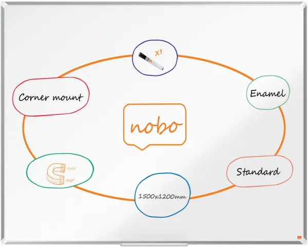 Nobo Premium Plus smaltovaný whiteboard 150x120cm bílý