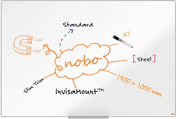 Nobo Impression Pro ocelová tabule 150x100 cm bílá