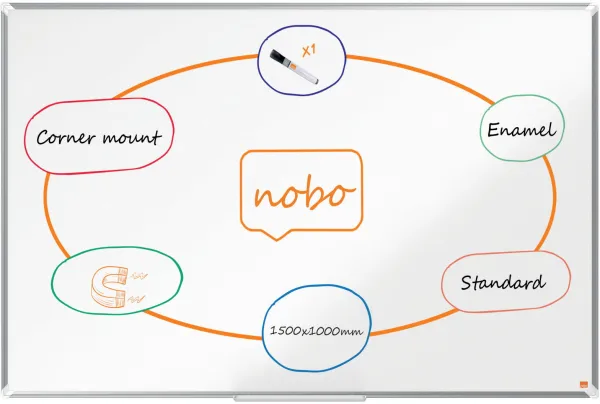 Nobo Premium Plus smaltovaný whiteboard 150x100cm bílý